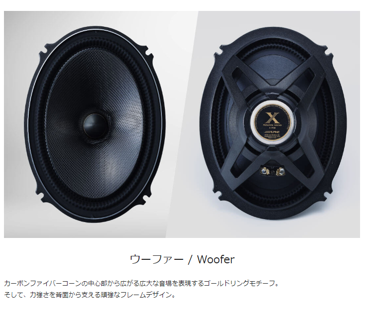 ALPINE（アルパイン） X-711S 7×10インチ(18×25cm) セパレート2way