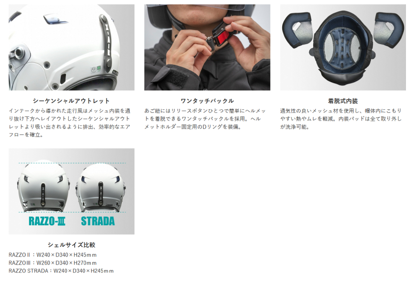 リード工業 LEAD X-AIR RAZZO STRADA ジェットヘルメット フリーサイズ