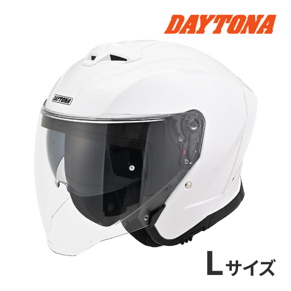 【未使用】デイトナ　ジェットヘルメット Lサイズ(59-60cm) ホワイト DAYTONA（デイトナ） DN-006SJ ヘルメット ホワイト L(59-60cm) バイク