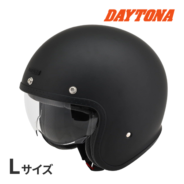 デイトナ　ジェットヘルメット Lサイズ(59-60cm) マットブラック DAYTONA（デイトナ） DN-007PJ ヘルメット マットブラック L(59-60cm