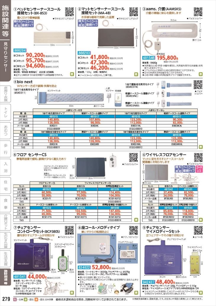 ワイヤレス フロアセンサー ナースコール接続セット/-/- BFSWL900S