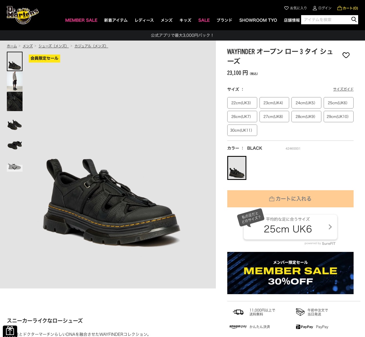 Dr.Martens（ドクターマーチン） WAYFINDER オープン ロー 3 タイ