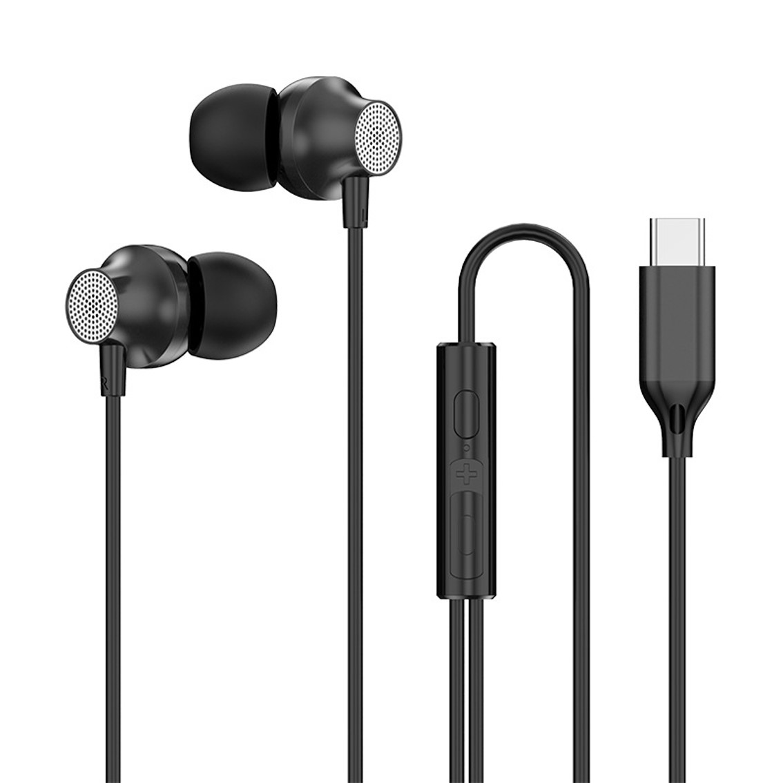 USB-C タイプC イヤホン 有線 カナル型 マイク 音量調節 スライド式