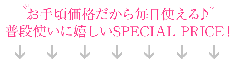 お手頃価格だから毎日使える♪