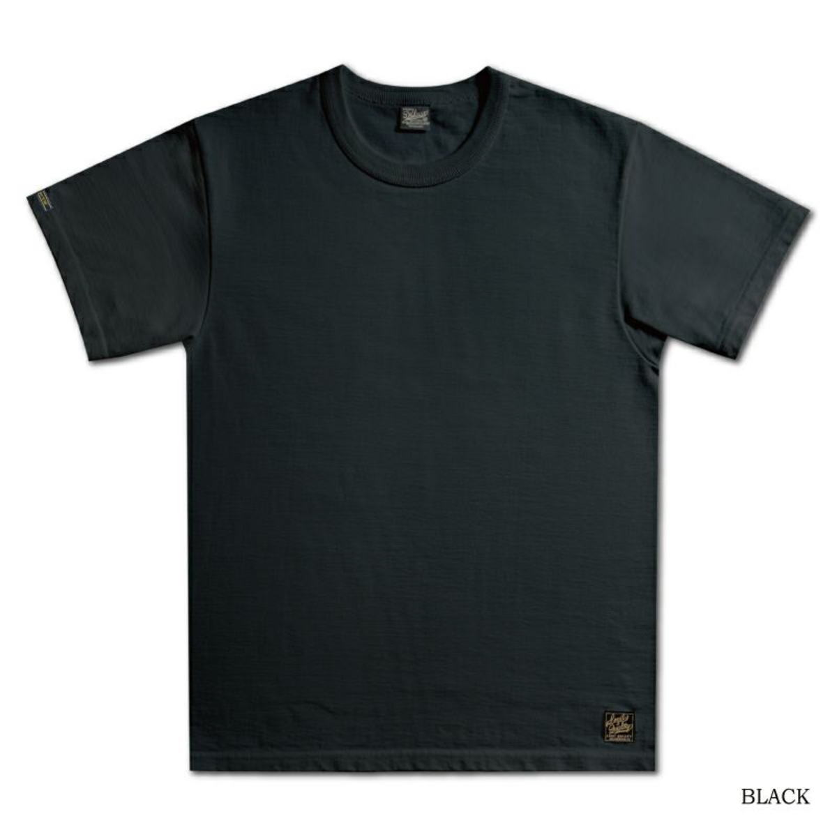 デラックスウェア　ブラックTシャツ DELUXEWARE デラックスウエア Tシャツ SDHT-00 HENLY NECK T