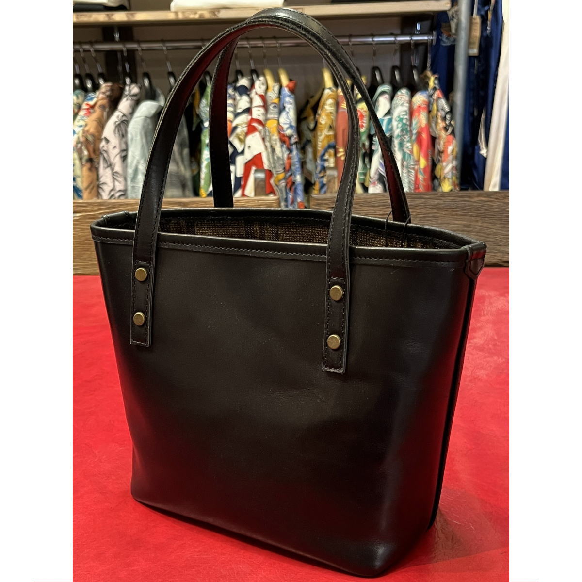 Y'2 LEATHER HORSE HIDE MINI TOTE BAG BG-17 CHERRY/BLACK ホースハイド バッグ Y2レザー ワイツーレザー 馬革｜dstock-net｜02