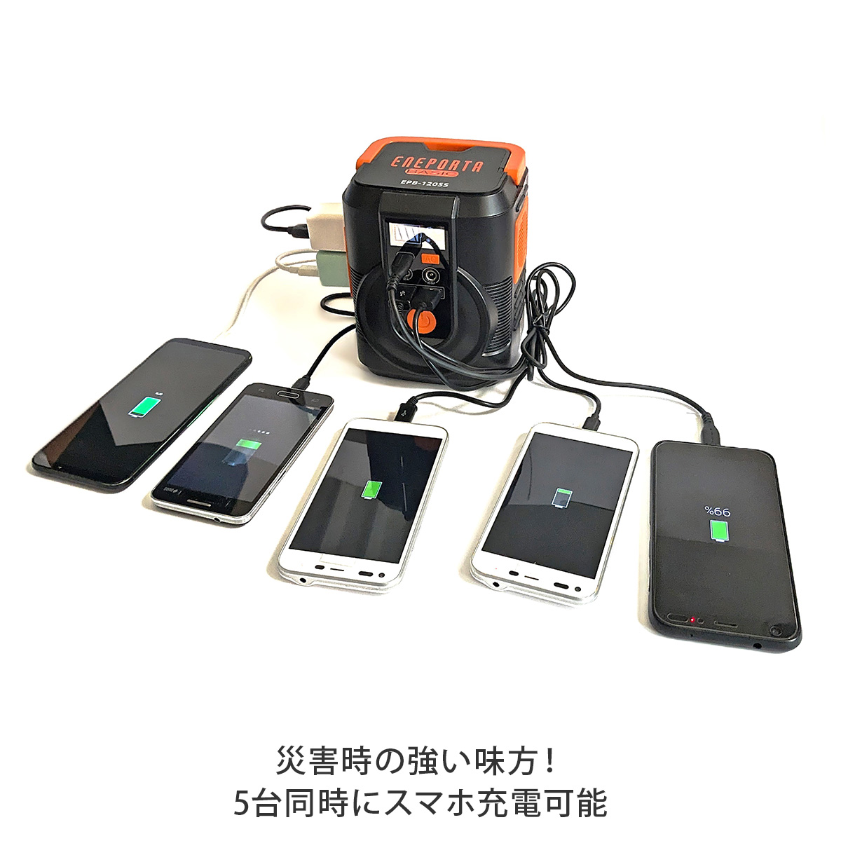 エネポルタ ベーシック ポータブル電源 大容量蓄電池 30000mAh 災害時