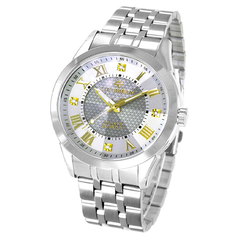 ジョンハリソン 天然ダイヤ付き腕時計 クォーツダイヤモンド 　　　腕時計 ダイヤモンド 高級感 クォーツ腕時計 スライド式 刻印 3気圧防水