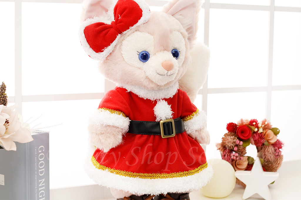 リーナベル用 ケープ付クリスマスコスチューム 服 単品 ぬいぐるみ別売 （オリジナル ハンドメイド） ぬいぐるみSサイズ用 洋服 プレゼント ギフト