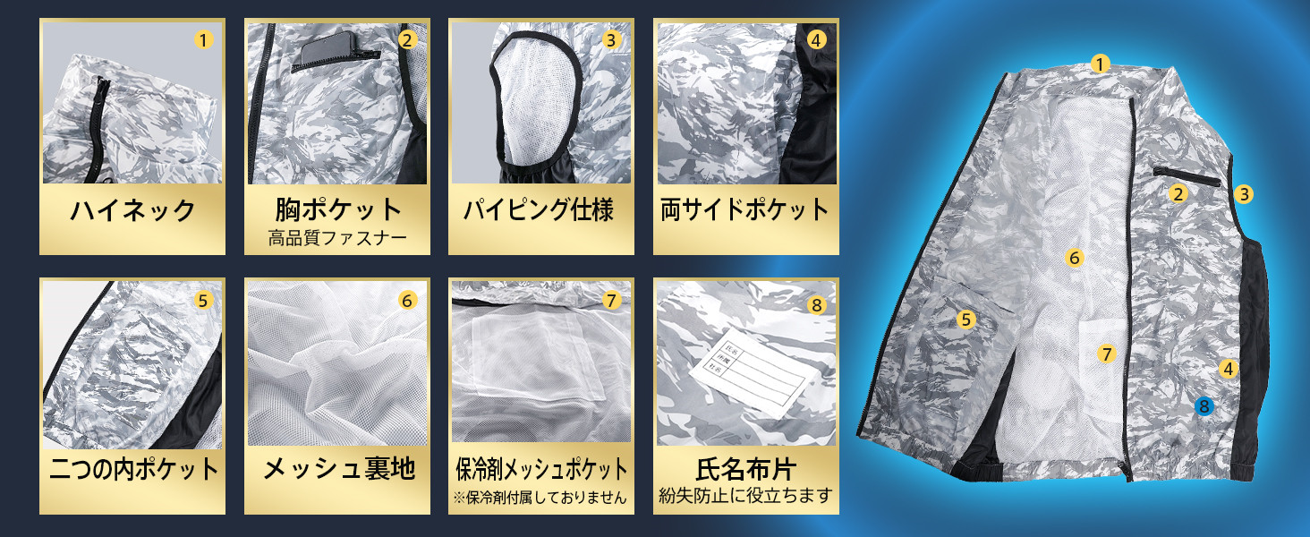 最新設計 空調作業服 ベスト ファン付き作業服 34V超高出力 体感-16
