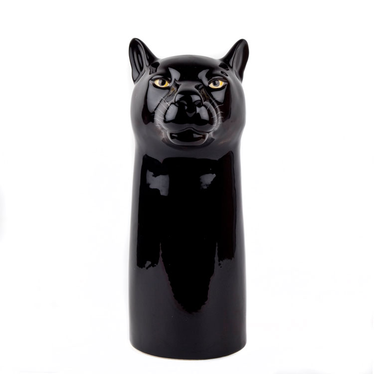 アウトレット！ 花瓶 黒ヒョウ ひょう パンサー Panther Flower Vase