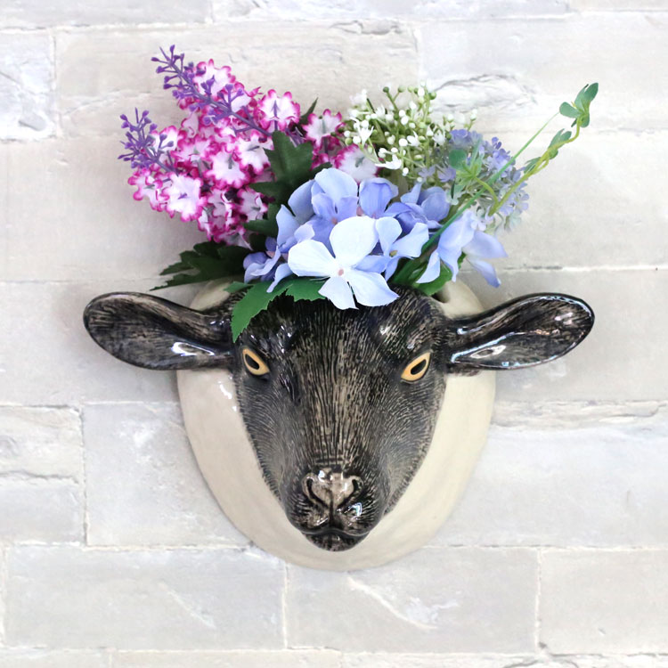 未使用Quail Ceramics フラワーベース　カバ　壁掛け　花瓶　花生け qude138-6.jpg