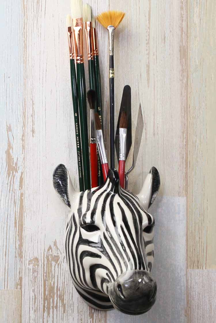 壁掛け 花瓶 シマウマ ゼブラ Zebra Wall Vase プレゼント ク