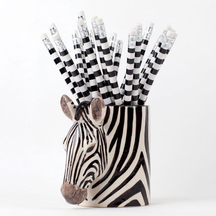 ペン立て ポット シマウマ しまうま ゼブラ Zebra Pencil Pot