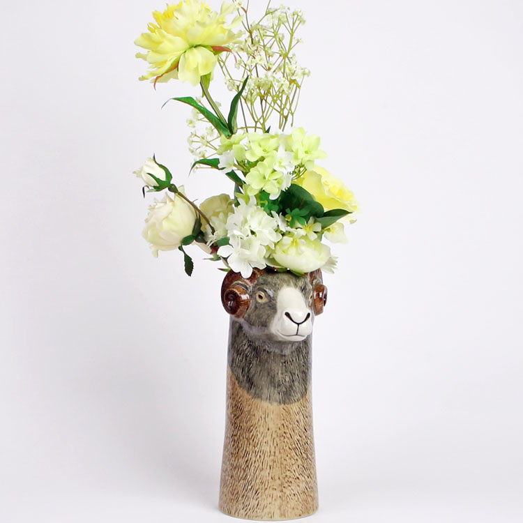 花瓶 羊 ヒツジ ひつじ 山羊 おしゃれ 可愛い 陶器 大きい 動物