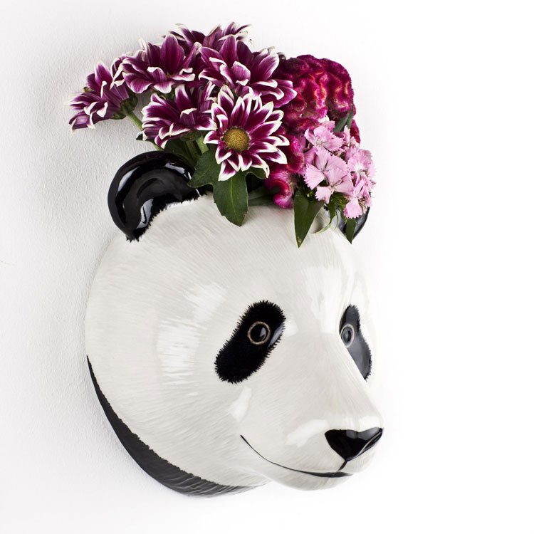 Panda パンダ 陶器 フラワーベース 花瓶 ☆ パンダ ☆ かわいいネコの