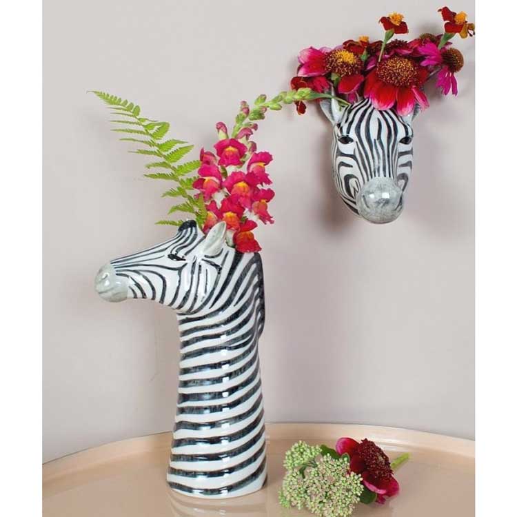 壁掛け 花瓶 シマウマ ゼブラ Zebra Wall Vase プレゼント ク