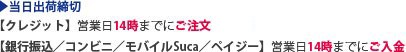 当日出荷締切