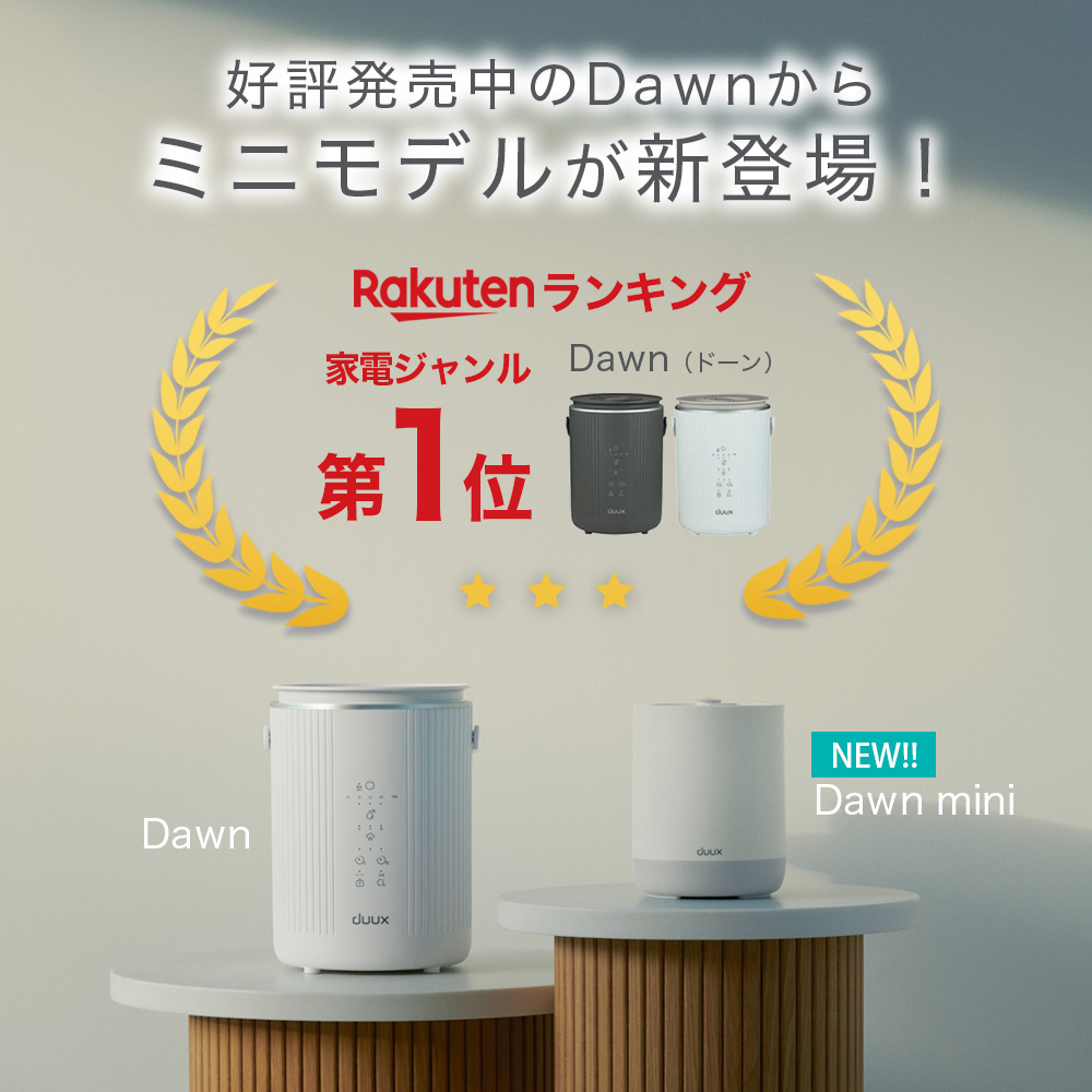 duux 加湿器 小型 スチーム式 小型 加熱式 おしゃれ お手入れ簡単 2026