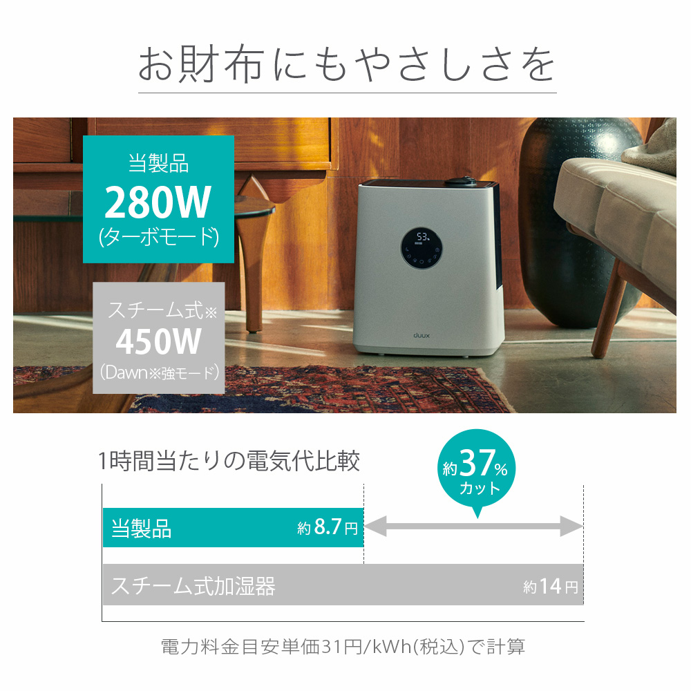 duux 加湿器 スチーム式 超音波式 ハイブリット式 加湿機 上から給水