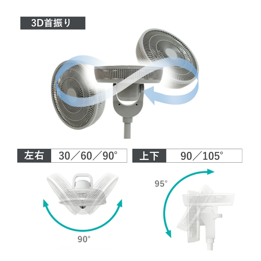 duux 扇風機 dcモーター リビング サーキュレーター 首振り おしゃれ