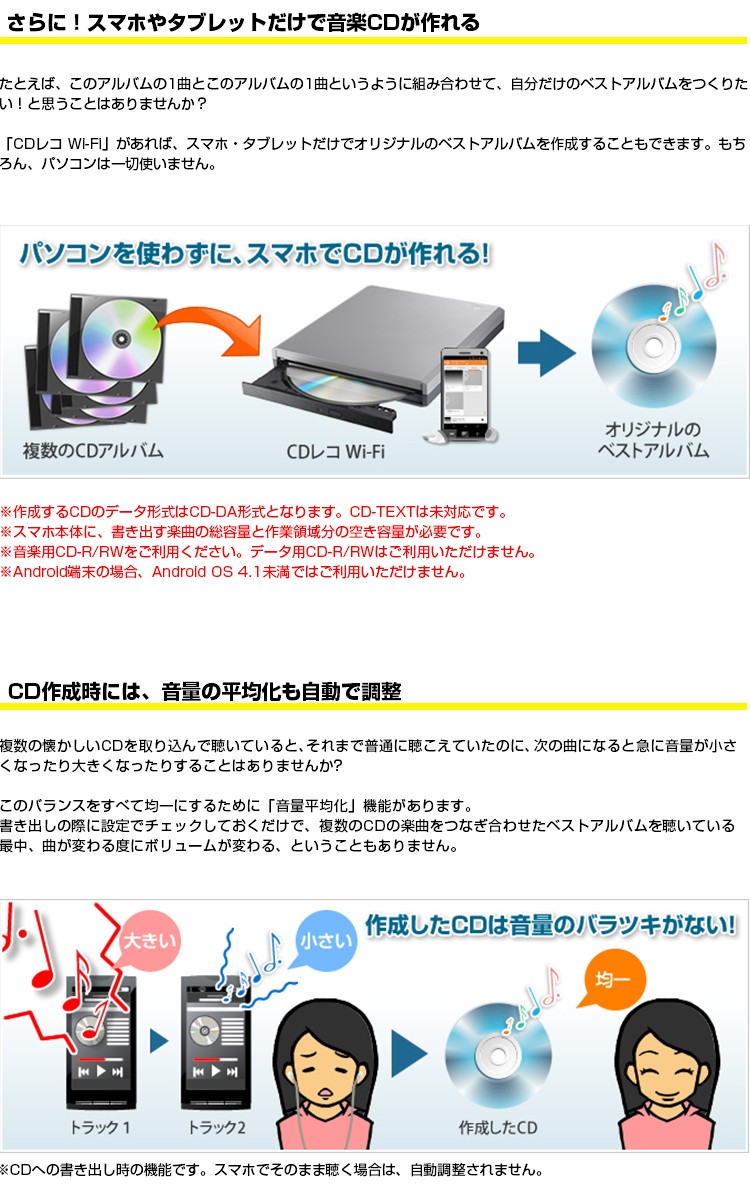 ｉｏ ｄａｔａ 音楽ｃｄ取り込みドライブ ｃｄレコ スマートフォン タブレット対応 Ios Android Wi Fi Cdri W24aic 5 Dvd Outlet 通販 Yahoo ショッピング