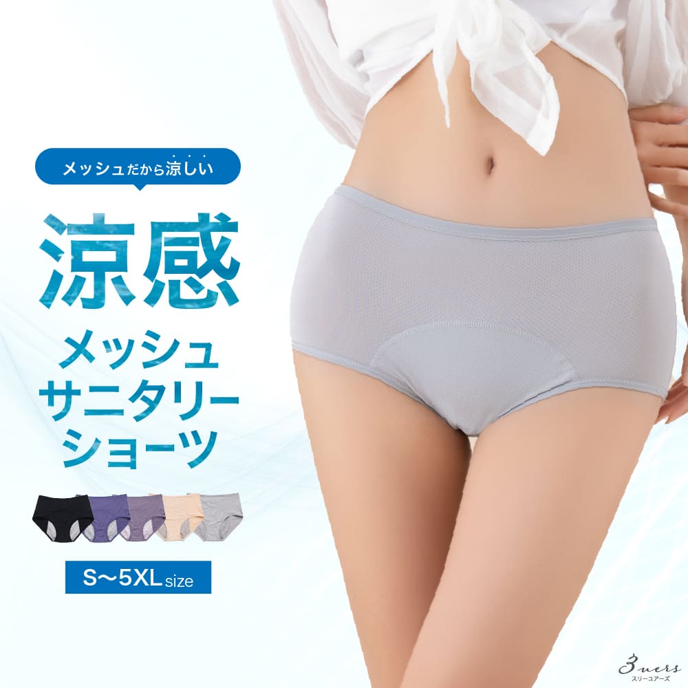 メッシュ サニタリーショーツ 夏用 生理用 ショーツ パンツ レディース