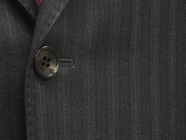 秋冬物 [Ermenegildo Zegna]ゼニア生地 ELECTA使用 セミスタイリッシュ２釦スーツ グレー系 ストライプ 日本製 AB体][BB体] EZ-J08 スーツ、フォーマル