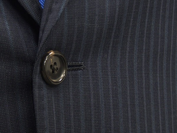 通年〜春夏物　紺 縞　[Ermenegildo Zegna] ゼニア TRAVELLER使用　トレンドスタイル2釦スーツ　[YA体][A体]　EZD67
