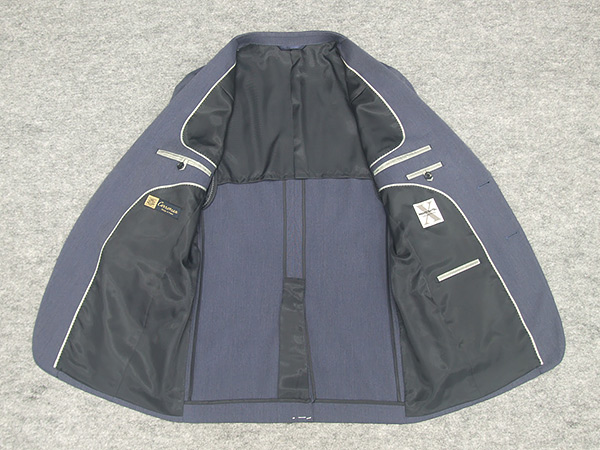 通年物 [MENS BATSU] スタイリッシュ2釦スーツ 青紺/無地 [A体] 仏