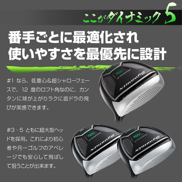 DYNAGOLF ゴルフ クラブ メンズ フェアウェイウッド 1W 12度 44