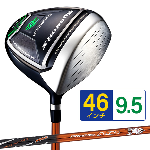 ゴルフ クラブ メンズ ドライバー 46インチ ルール適合 ダイナミクス USTマミヤ ドラコンATTASシャフト仕様 9.5度 10.5度 R SR S X｜dyna-golf｜02