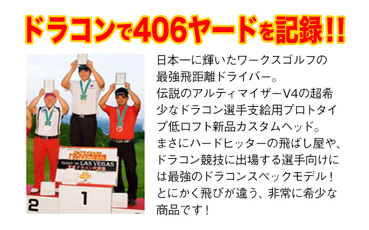 ゴルフ パーツ ヘッド 単体 ヘッドのみ 5度 6度 7度 9.5度 10.5度 低ロフト ルール適合アルティマイザーV4 カスタム ドラコン 飛ぶ  ゴルフ