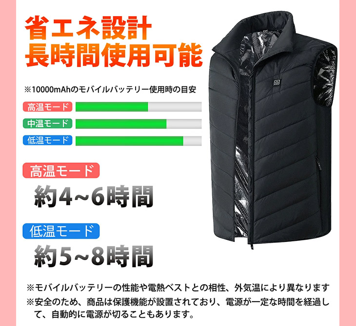 送料無料 お 電熱ベスト ゴルフ モバイルバッテリー付属 ホットアーマー 発熱 登山用品