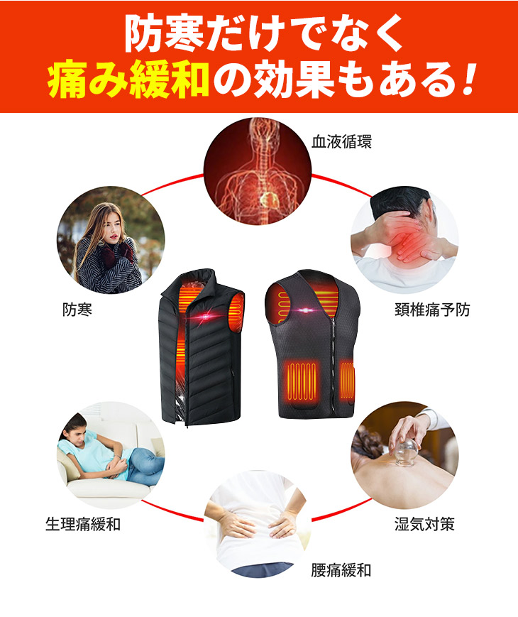 【超安い】 電熱ベスト ゴルフ モバイルバッテリー付属 ホットアーマー 発熱 その他