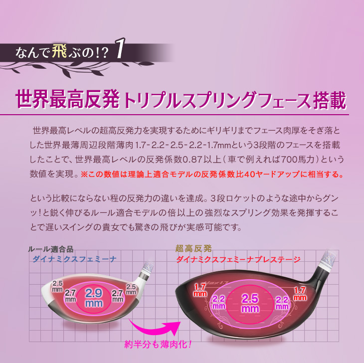 DYNAGOLF ゴルフ クラブ レディース ドライバー 超高反発