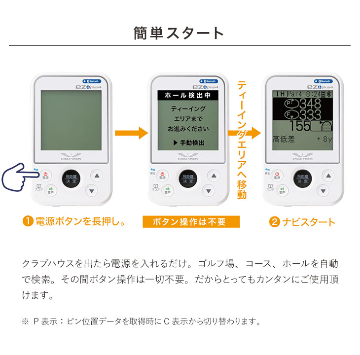 EAGLE VISION イーグルビジョン 距離計 朝日ゴルフ ezプラス4 ホワイト