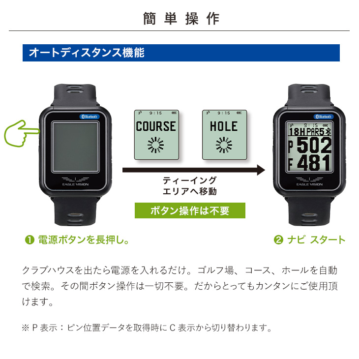 EAGLE VISION ゴルフ ナビ 腕時計型 イーグルビジョン ウォッチ6
