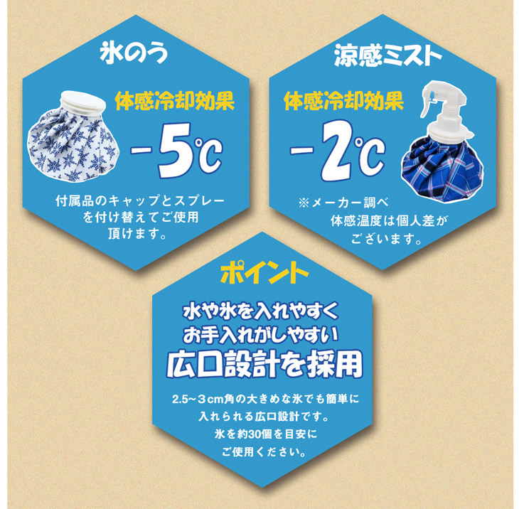 暑さ対策グッズ 氷嚢 アイスバッグ スプレー 5個セット 冷えプシュ 防