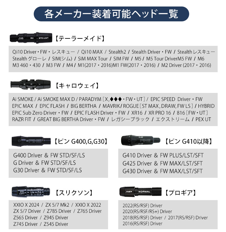 テーラーメイド ステルス キャロウェイ パラダイム ピン G430 スリーブ