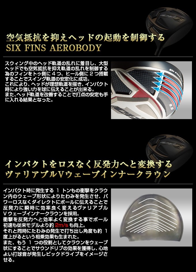 世界最高反発で ステルス より＋55Y! ワークスゴルフ CBR金プレミア ワークスゴルフ ゴルフ クラブ メンズ ドライバー 46インチ 超高