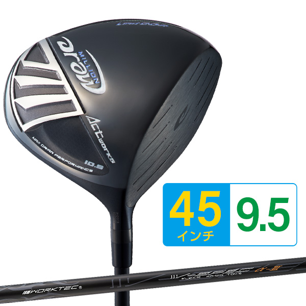 ゴルフ クラブ ドライバー メンズ 45インチ ルール適合 ミリオンドロー 標準カーボンシャフト仕様 9.5度 10.5度 R S｜dyna-golf｜02