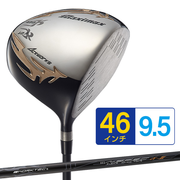 ゴルフ クラブ ドライバー メンズ 46インチ ワークスゴルフ ルール適合 マキシマックスリミテッド2 標準カーボンシャフト仕様 9.5度 10.5度 R S｜dyna-golf｜02