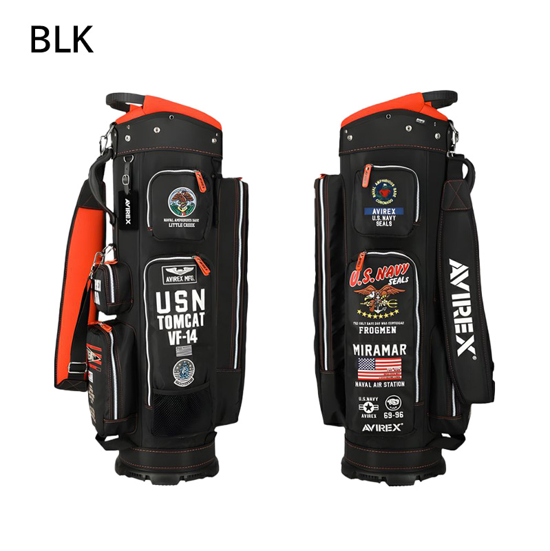 ゴルフ キャディバッグ 9型 カート式 AVIREX GOLF AVG5S-AC26 : 爆飛び