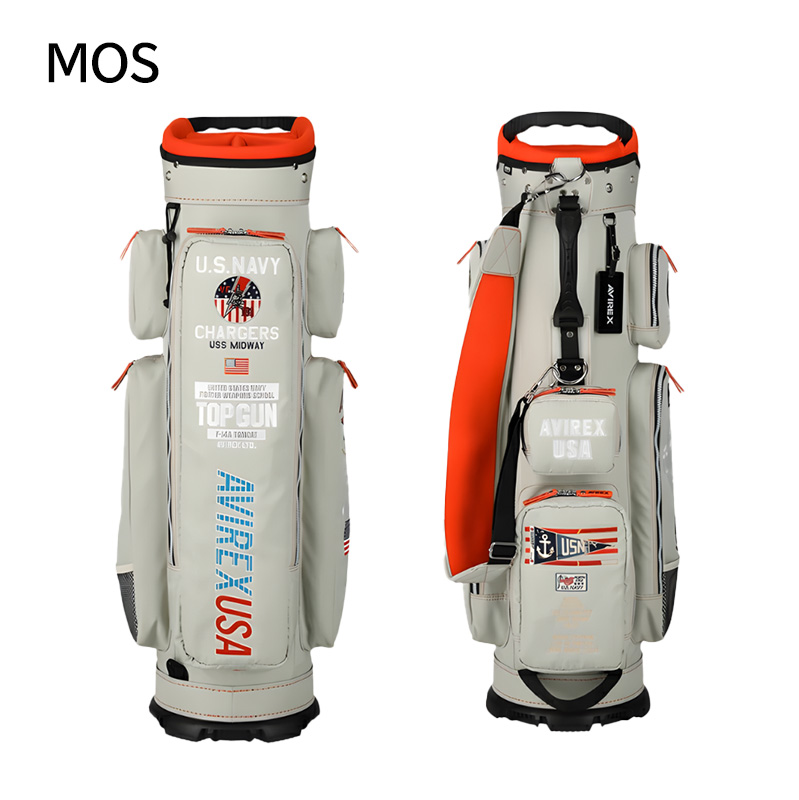 ゴルフ キャディバッグ 9型 カート式 AVIREX GOLF AVG5S-AC26 : 爆飛び