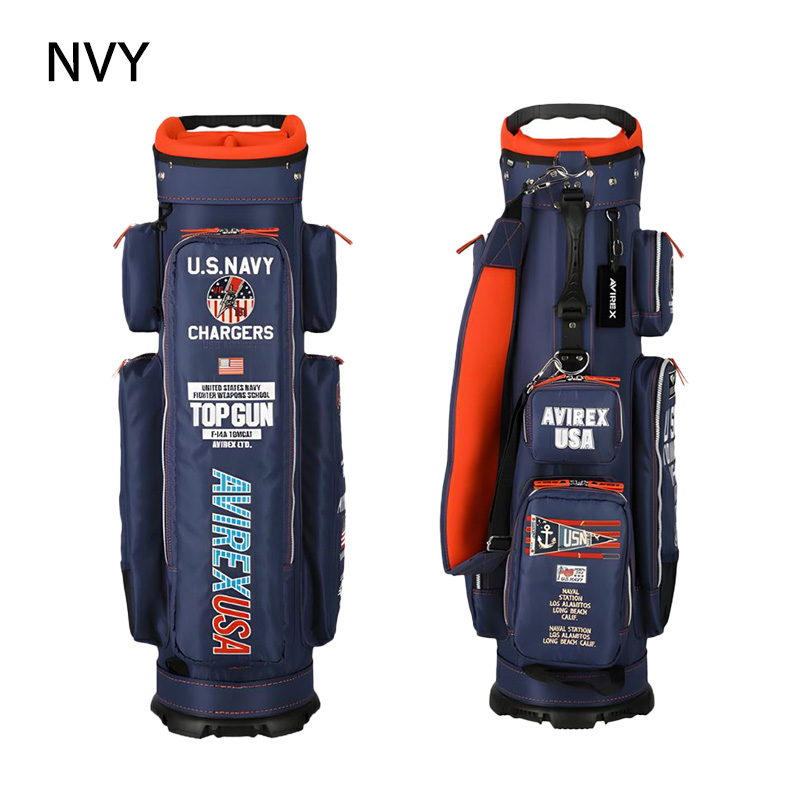 AVIREX GOLF アヴィレックスゴルフ キャディバッグ ゴルフクラブバッグ ゴルフ キャディバッグ 9型 カート式 AVIREX GOLF AVG5S-AC26 : 爆飛び