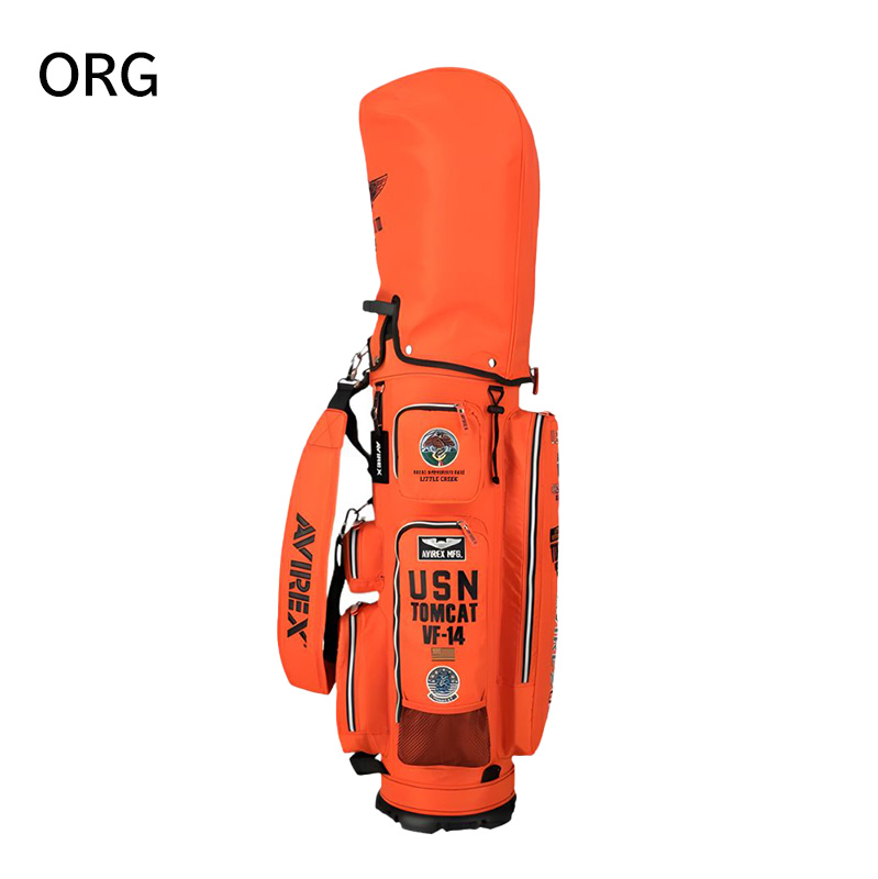 ゴルフ キャディバッグ 9型 カート式 AVIREX GOLF AVG5S-AC26 : 爆飛び