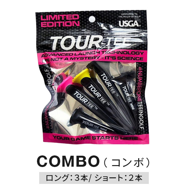 TOUR TEE レッド ロング80mm3本/ショート45mm2本　x5セット ゴルフティー ロング ショート 80mm 45mm ツアーティー