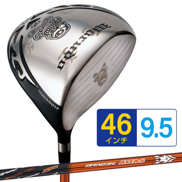 ゴルフ クラブ ドライバー メンズ 46インチ ルール適合 ワルド USTマミヤ ドラコンATTAS シャフト仕様 9.5度 10.5度 R SR S X｜dyna-golf｜02