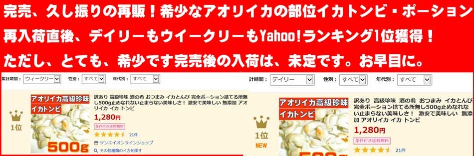 イカトンビ 訳あり 高級珍味 酒の肴 おつまみ イカとんび 完全ポーション捨てる所無し500gやめられない止まらない 激安 無添加 アオリイカ イカ トンビ Ika Tonbi サンエイオンラインショップ 通販 Yahoo ショッピング